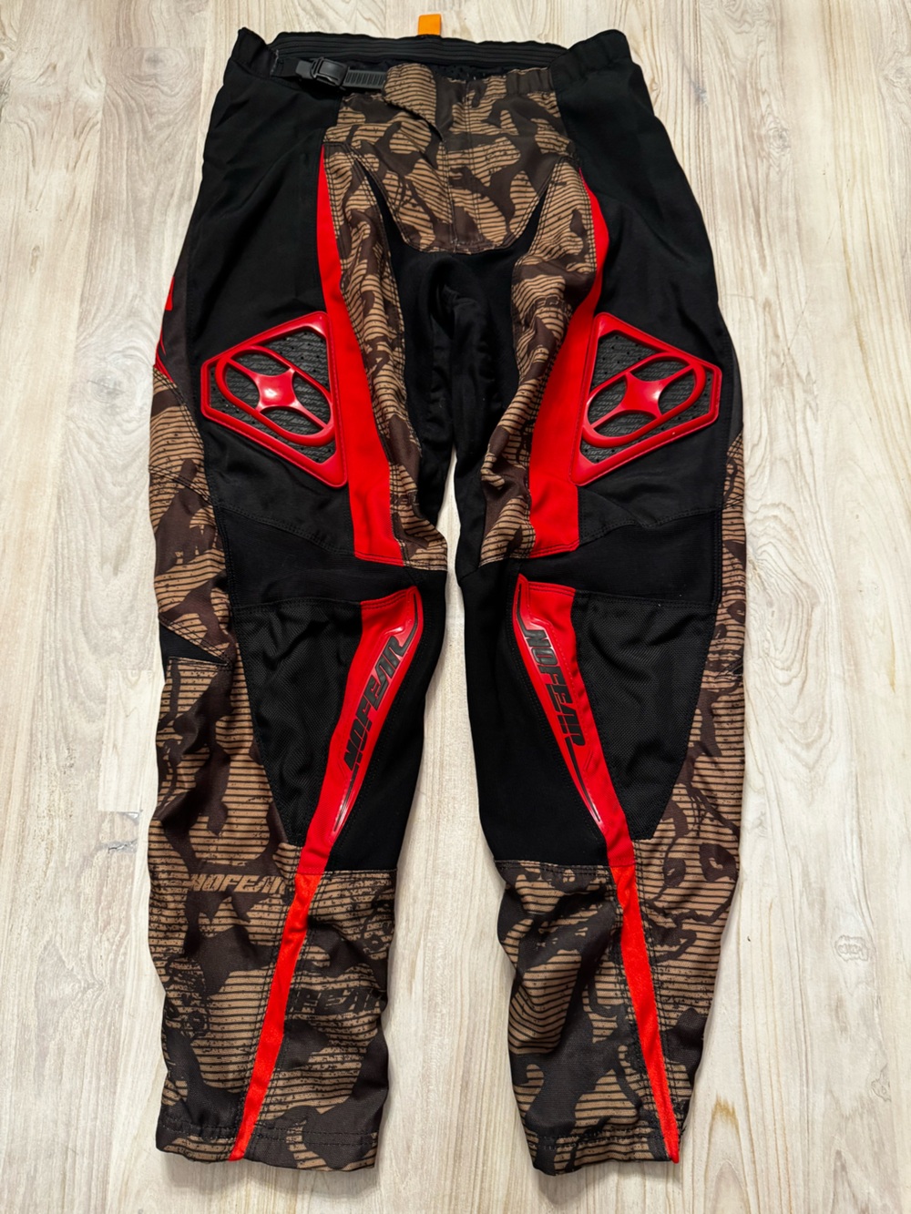 No Fear Elektron Motocross Pants Mens 30” Brown Red Dirt Bike Y2K Racing